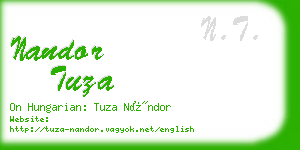 nandor tuza business card